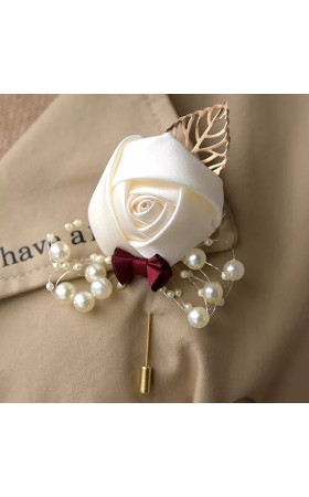 Free-Form Satin Boutonniere (Sold in a single piece) -
